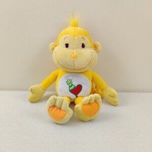 Care Bears Cousins Playful Heart Monkey  Yellow Plush Toy Nanco Stuffed Animal